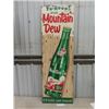 Image 1 : Mountain Dew Vertical Bottle Sign 17" x 53" - Made in Canada Barker 1966 Metal Embossed