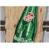 Image 6 : Mountain Dew Vertical Bottle Sign 17" x 53" - Made in Canada Barker 1966 Metal Embossed