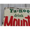 Image 8 : Mountain Dew Vertical Bottle Sign 17" x 53" - Made in Canada Barker 1966 Metal Embossed