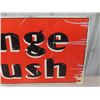 Image 4 : Drink Orange Crush Tin Sign 15.5" x 38" St. Thomas Metal Sign 1940 Embossed