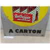 Image 4 : Dr. Pepper 6 Pack Bottle Sign 19" x 27" Tin Embossed