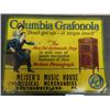 Image 1 : Columbia Grafonola Tin Tacker Sign 17.5" x 23.5" LD Nelke Signs -USA - Beautiful Color + Graphics - 