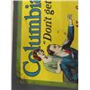 Image 2 : Columbia Grafonola Tin Tacker Sign 17.5" x 23.5" LD Nelke Signs -USA - Beautiful Color + Graphics - 