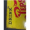 Image 2 : Pepsi Cola Tin Embossed Sign 12.5" x 27.5" Double Dot - No Maker's Mark