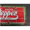 Image 4 : Dr. Pepper Porcelain Sign 8.5" x 21" - Texalite- USA?