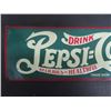 Image 2 : Pepsi Cola Sold Here Embossed Tin Sign 5.5" x 22" Double Dot