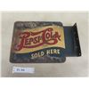 Image 1 : 1940 Pepsi Cola Double Dot Tin Flange Sign 10" x 14.5" - USA ?