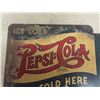 Image 2 : 1940 Pepsi Cola Double Dot Tin Flange Sign 10" x 14.5" - USA ?