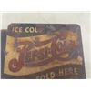Image 6 : 1940 Pepsi Cola Double Dot Tin Flange Sign 10" x 14.5" - USA ?