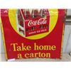 Image 3 : Coca-Cola 6 Pack - Take Home a Carton Sign 35" x 52" - Has Been Cut Down
