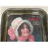 Image 2 : 1914 Coca-Cola 'Betty' Drink Tray Painted Tin - Stelad Sign Co. -USA 1" x 10.5" x 13.25"