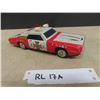 Image 1 : Bandai Fire Chief Tin Friction Car 7" Long - Works Well