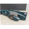 Image 3 : Kingsbury Blue Bird Wind Up Pressed Tin Racer Working Condition 18.5" Long with Driver