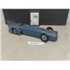 Image 1 : Kingsbury Toys Blue Bird British Racer with driver 1920's -looks complete + original - motor winds +