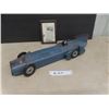 Image 2 : Kingsbury Toys Blue Bird British Racer with driver 1920's -looks complete + original - motor winds +
