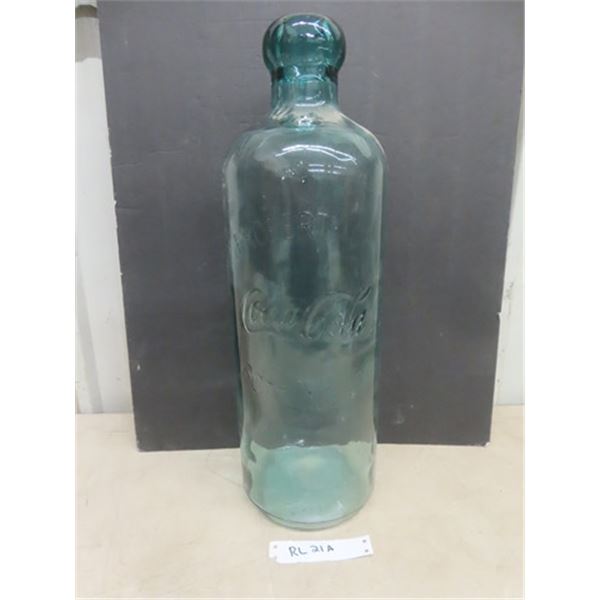 1997 Coca-Cola Large Commemorative Bottle Hutchinson Stopper Embossed Replica 20.5" Tall