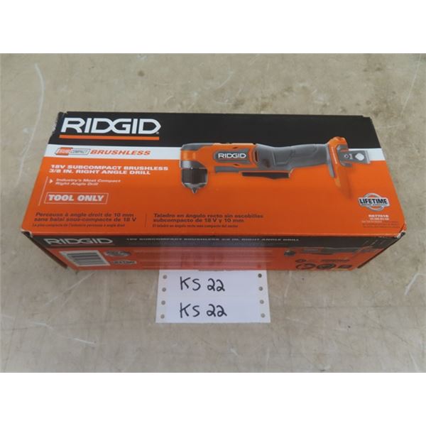 Rigid 18V Brushless 3/8" Right Angle Drill - New in Box