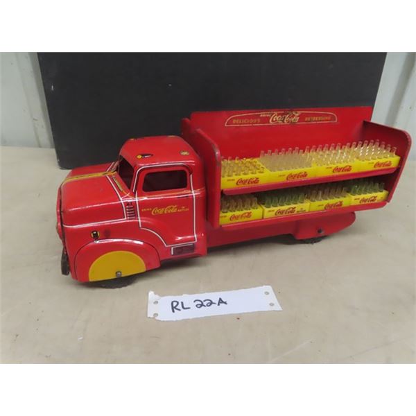 1954-56 Marx Canadian Pressed Tin Delivery Truck- 12 Cases-1 Empty 12" Long