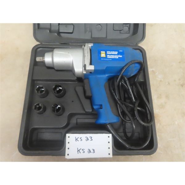 Powerfist 1/2" Electric Impact Wrench - Used in Case