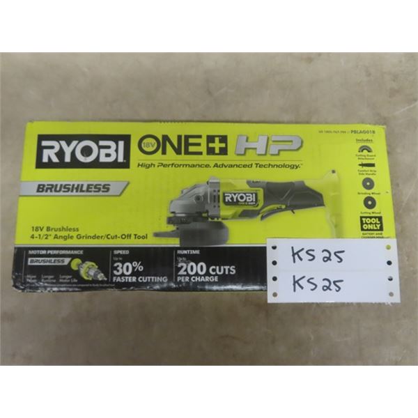 Ryobi 18V Brushless 4 1/2" Angle Grinder Cut Off Tool - New in Box