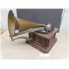 Image 1 : Nice Columbia Brass Horn + Oak Gramophone ' The Disc Gramophone'