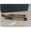 Image 2 : Kingsbury Golden Arrow Pressed Tin Wind Up Racer- Works But Sticks - Good Original Condition 1920's