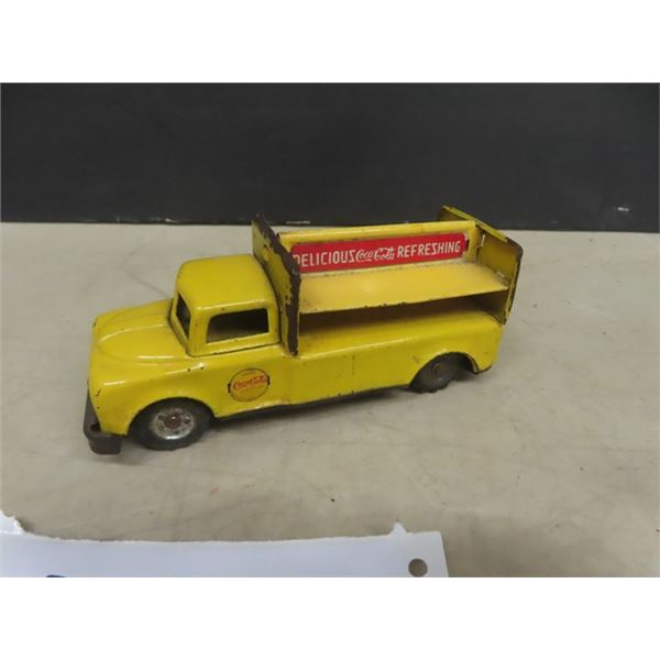 Linemar Pressed Tin Friction Coca-Cola Delivery Truck 5" Long