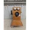 Image 1 : Northern electric Wall Phone - Good Clean Unit 6" x 9" x 20" not including shelf