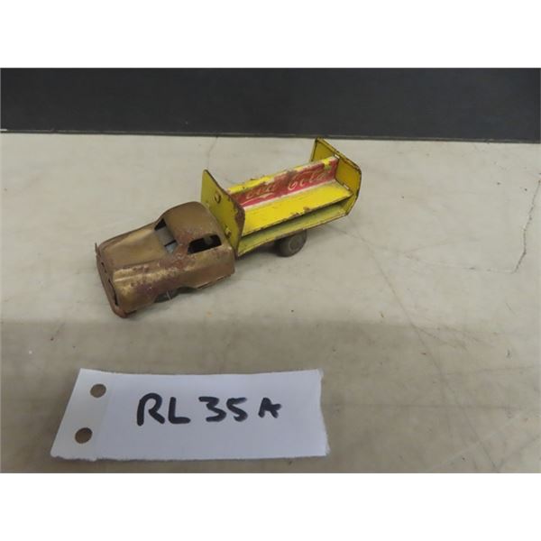 Fuji Coca-Cola Pressed Tin Delivery Friction Truck 4" Long