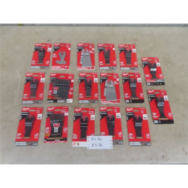 17 Milwaukee Multi Tool Blades - All New in Packages