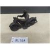 Image 1 : Hubbley Cast Iron Patrol Motorcycle With Rider 6" Long