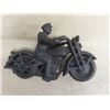 Image 3 : Hubbley Cast Iron Patrol Motorcycle With Rider 6" Long