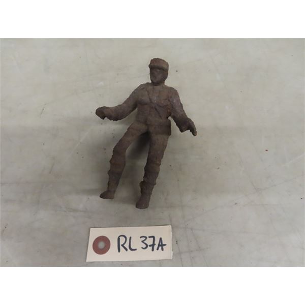 Hubbley? Cast Iron Motorcycle Rider- Police 5" Tall
