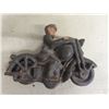 Image 6 : Hubbley Police Motorcycle Cast Iron with Rubber Wheels 6" Long