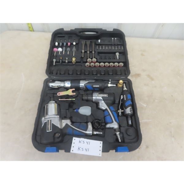Mastercraft Portable Air Tool Kit; Impact, Ratchet, Multi Tool, Chisel - Used in Hard Case