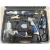 Image 2 : Mastercraft Portable Air Tool Kit; Impact, Ratchet, Multi Tool, Chisel - Used in Hard Case