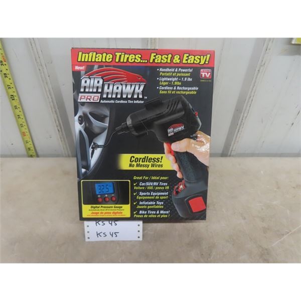 Air Hawk Pro Cordless Tire Inflator - New in Box