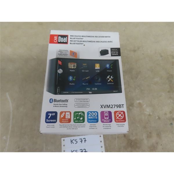 Car/Duel Merchless Multi Media Receiver with Bluetooth 7" Screen in Box