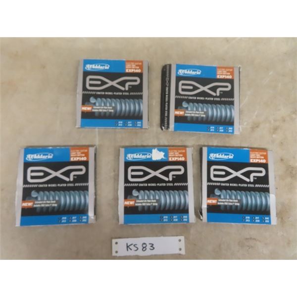 5 D'Addario EXP 140 Light Top Heavy Bottom Electric Guitar Strings - New