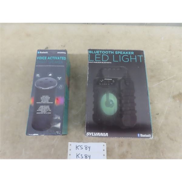 Sylvania Voice Activated Smart Speaker + Bluetooth Speaker LED Light - New in Boxes