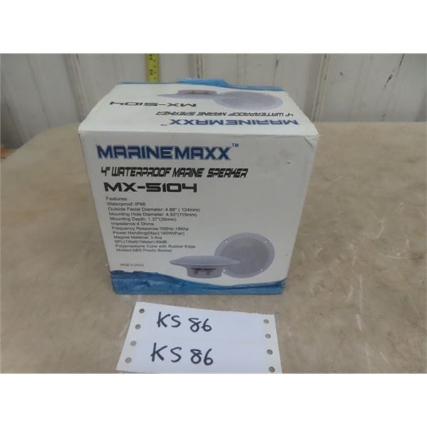 Marine Maxx 4" Waterproof Marina Speaker MX-5104 - New in Box