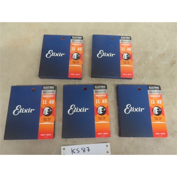 5 Elixir Nanoweb Electric Guitar Strings #12102 New