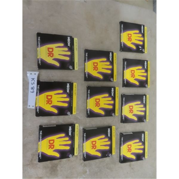 10 Dr. Neon Hi -Def Yellow Electric Guitar Strings New