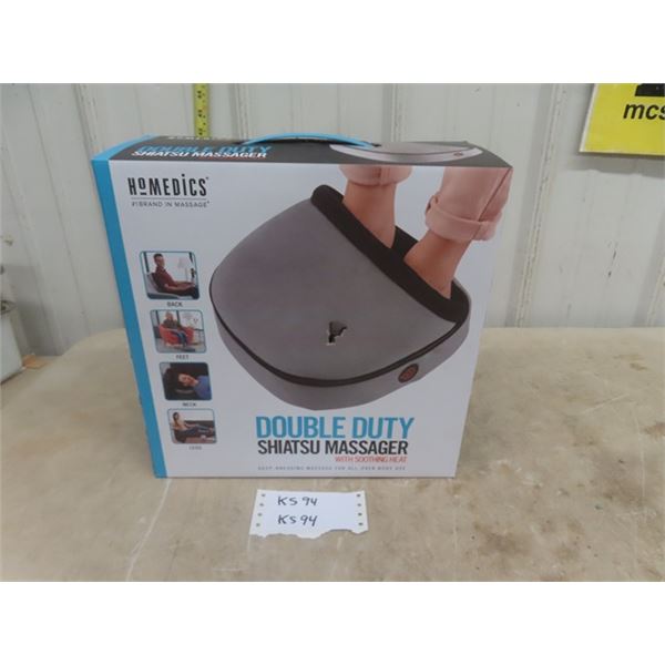 Homedics Double Duty Shiatsu Massager with Soothing Heat - New in Box