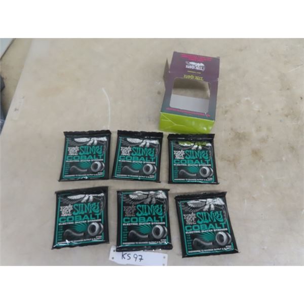 6 New in Box Ernie Ball Slinkey Cobalt Electric Guitar Strings #2726