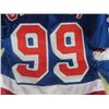 Image 8 : Center Ice/Starter Sz 50 New York Rangers #99 Wayne Gretzky Jersey - couple stains as shown
