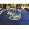 Image 8 : Cut Glass Candle Holders, Glass Bell, McLaughlin + Scott Mantle Clock