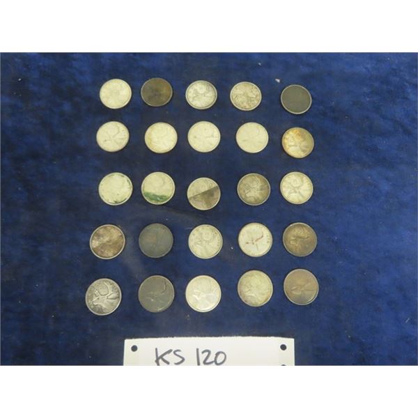 25 Canadian Silver Content Quarters