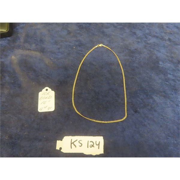 10k Gold 16" Necklace/Chain - total weight 4.12g