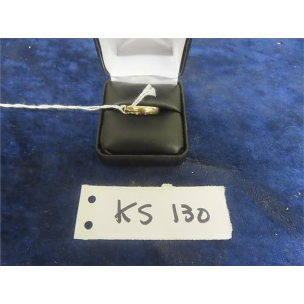 10k Gold Ladies Band Sz 7 1/2" ? - total weight 1.75g